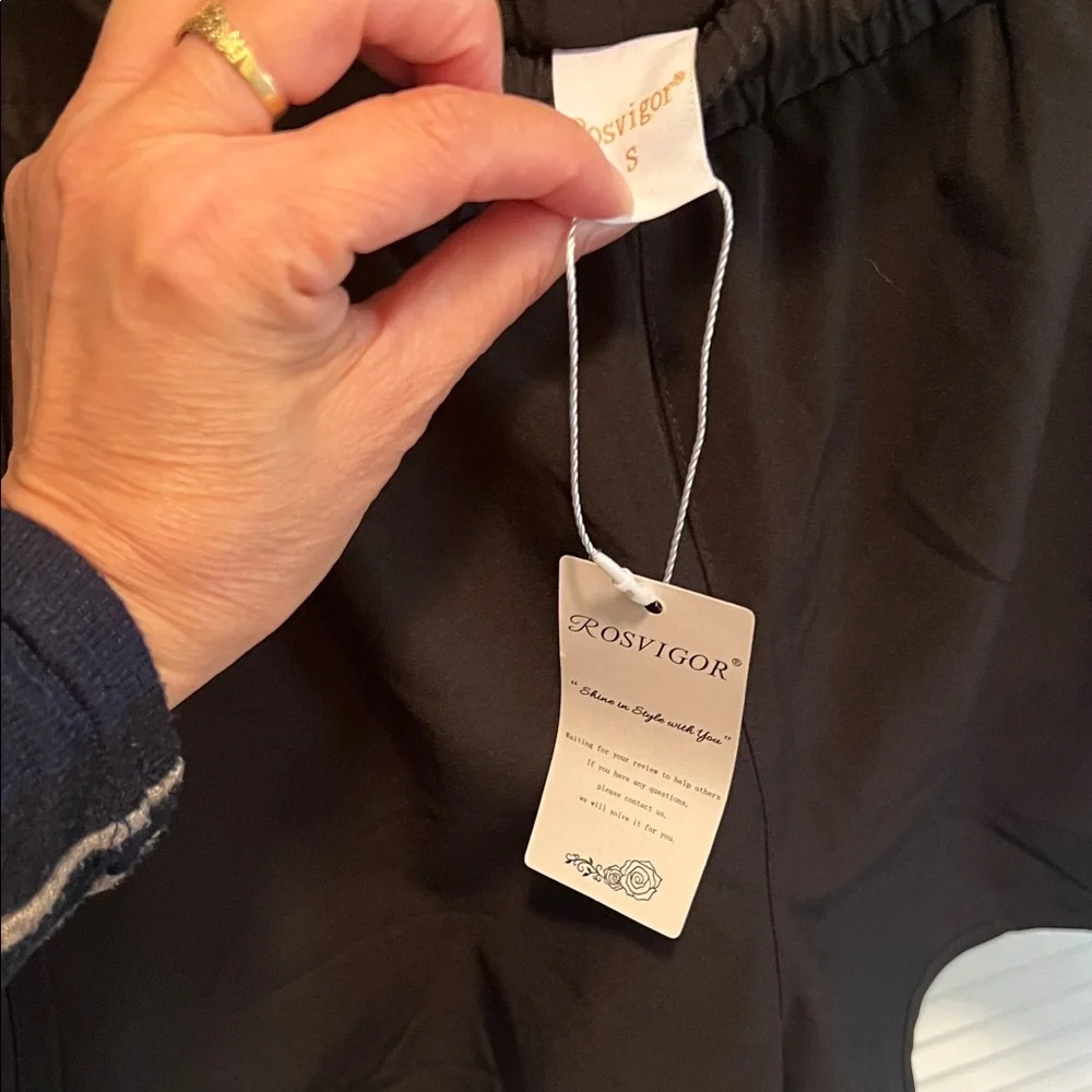 #1150+Elegant High Waist Black Women's Shorts W/  /Right & Left Zipper Pockets - Picture 3 of 7